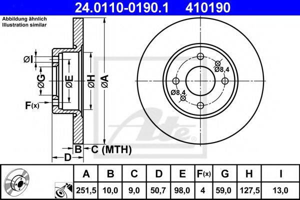 Тормозной диск ATE 24.0110-0190.1