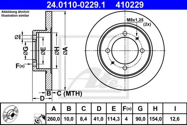 Тормозной диск ATE 24.0110-0229.1
