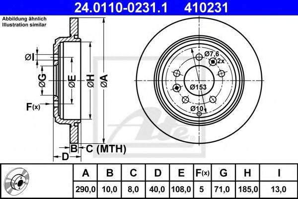 Тормозной диск ATE 24.0110-0231.1