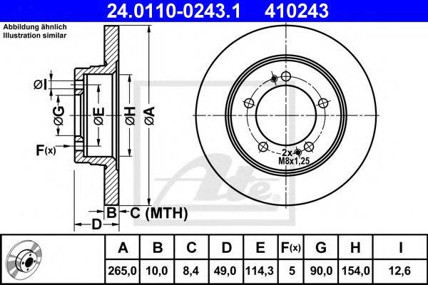 Тормозной диск ATE 24.0110-0243.1