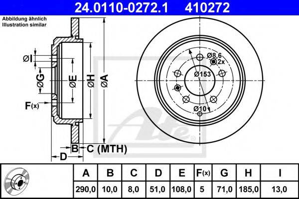 Тормозной диск ATE 24.0110-0272.1