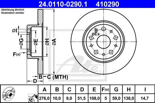 Тормозной диск ATE 24.0110-0290.1