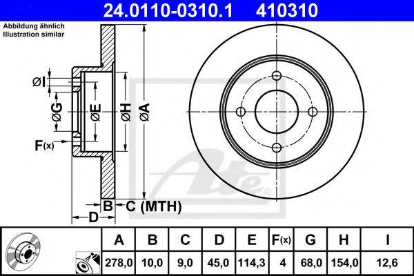 Тормозной диск ATE 24.0110-0310.1