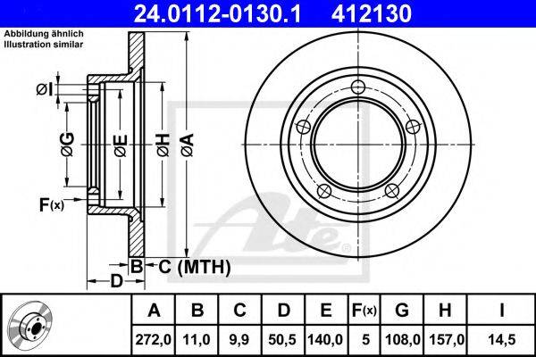 Тормозной диск ATE 24.0112-0130.1
