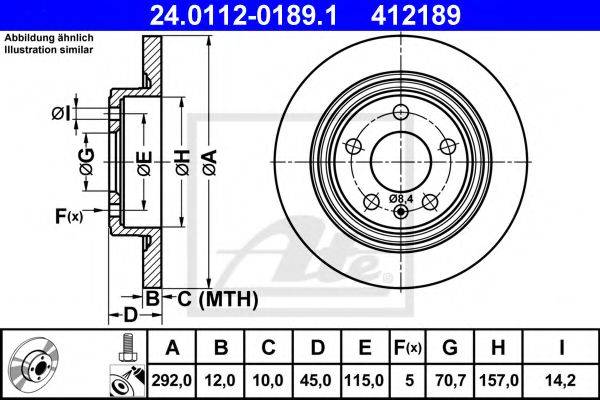 Тормозной диск ATE 24.0112-0189.1