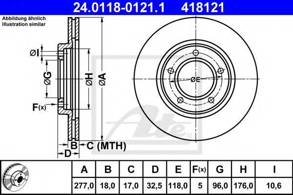 Тормозной диск ATE 24.0118-0121.1