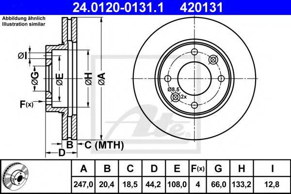 Тормозной диск ATE 24.0120-0131.1