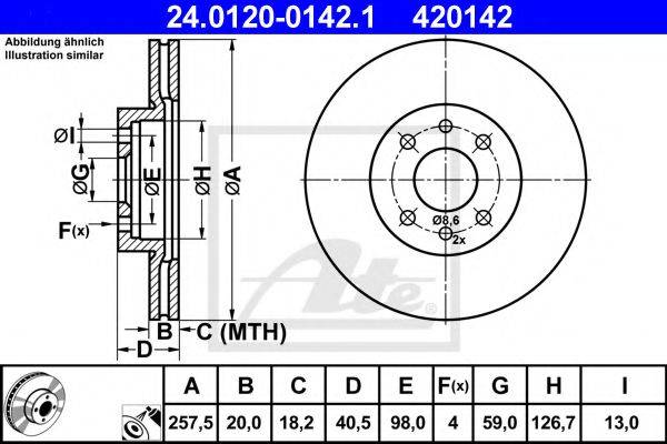 Тормозной диск ATE 24.0120-0142.1