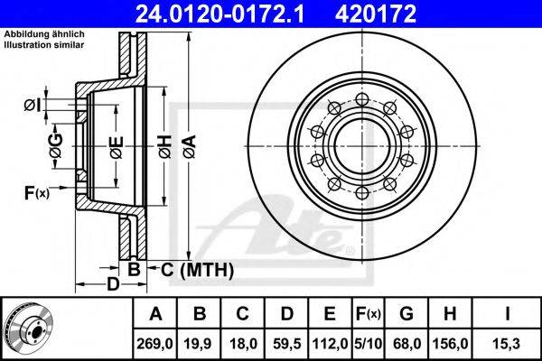 Тормозной диск ATE 24.0120-0172.1