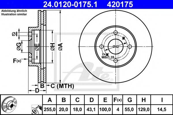 Тормозной диск ATE 24.0120-0175.1