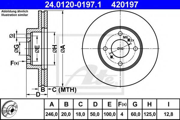 Тормозной диск ATE 24.0120-0197.1
