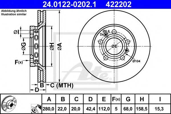 Тормозной диск ATE 24.0122-0202.1