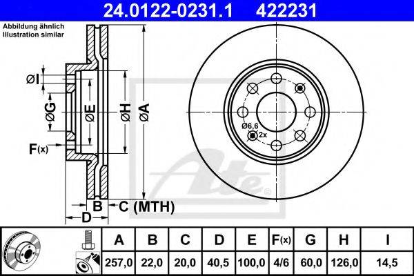 Тормозной диск ATE 24.0122-0231.1