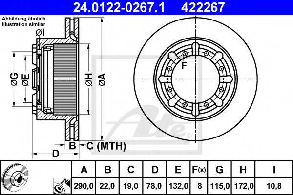 Тормозной диск ATE 24.0122-0267.1