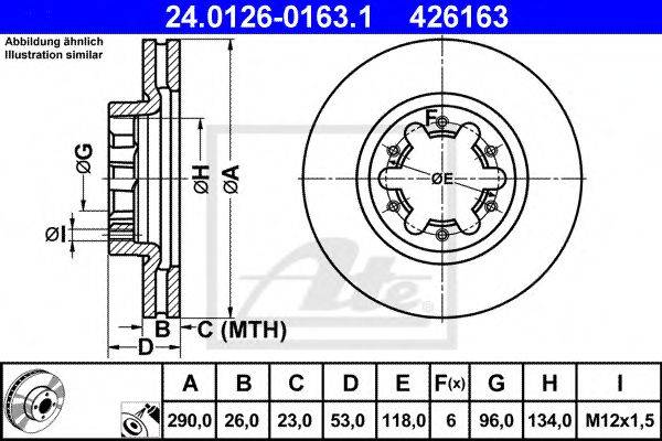 Тормозной диск ATE 24.0126-0163.1