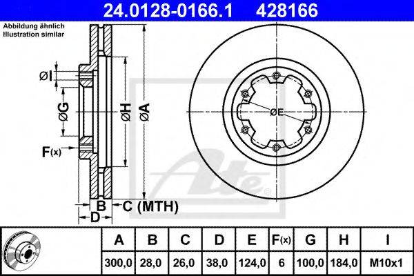 Тормозной диск ATE 24.0128-0166.1