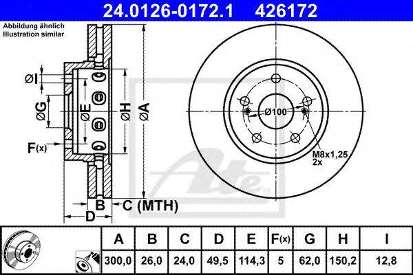 Тормозной диск ATE 24.0126-0172.1
