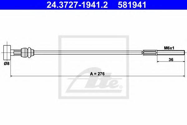Трос, стоянкова гальмівна система ATE 24.3727-1941.2