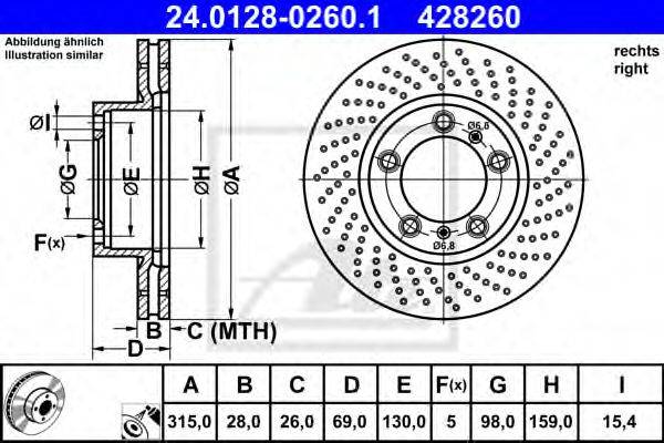Тормозной диск ATE 24.0128-0260.1