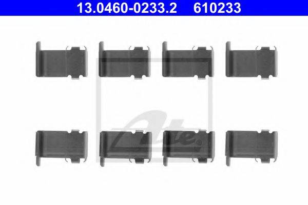 Комплектующие, колодки дискового тормоза ATE 13.0460-0233.2