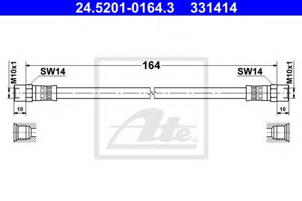 Гальмівний шланг ATE 24.5201-0164.3