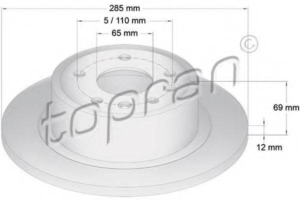 Тормозной диск TOPRAN 200 949