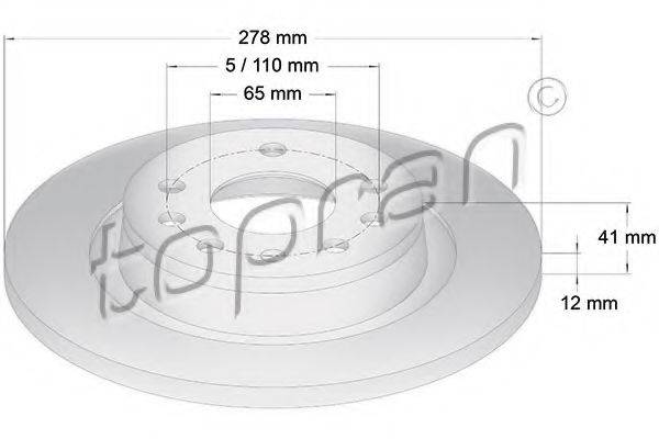 Тормозной диск TOPRAN 206 506