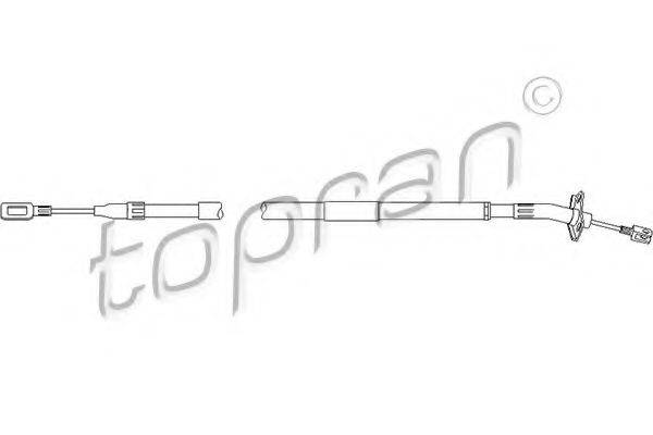 Трос, стоянкова гальмівна система TOPRAN 109 810