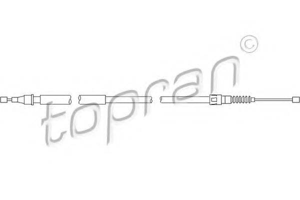 Трос, стояночная тормозная система TOPRAN 206 501