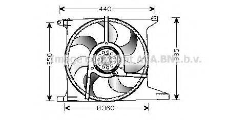PRASCO OL7512 Вентилятор системы охлаждения двигателя