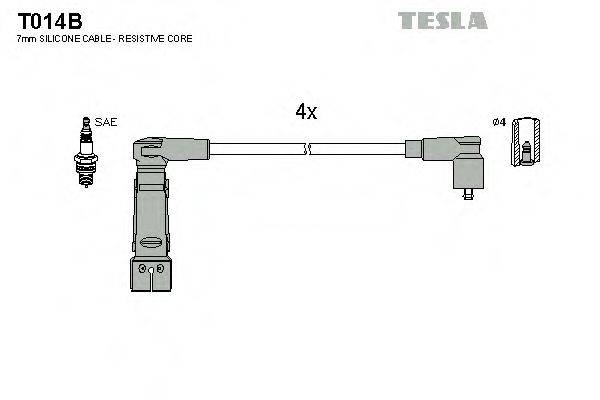 Комплект проводов зажигания TESLA T014B