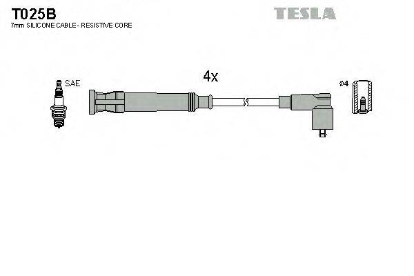 Комплект проводов зажигания TESLA T025B