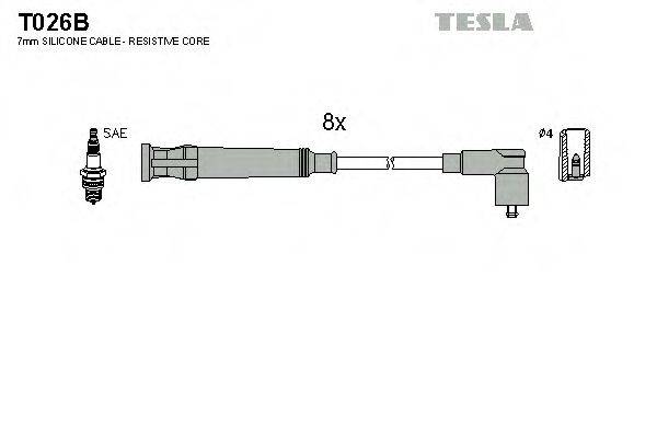 Комплект проводов зажигания TESLA T026B