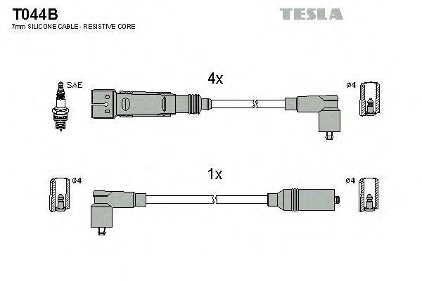 Комплект дротів запалення TESLA T044B