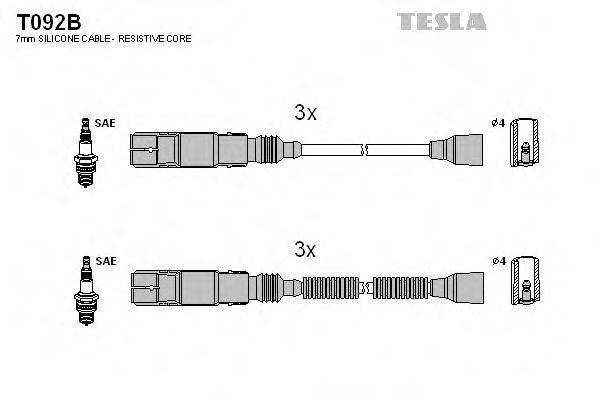 TESLA T092B Комплект проводов зажигания