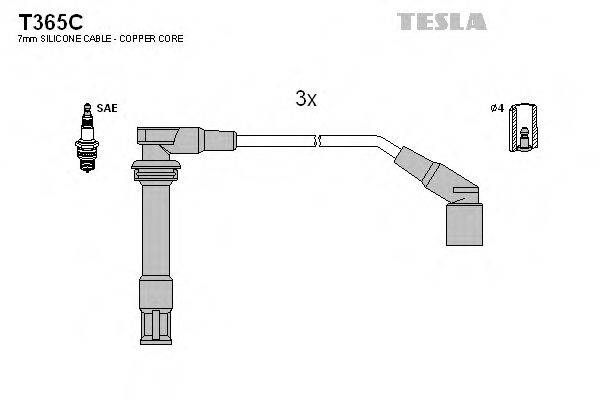 Комплект проводов зажигания TESLA T365C