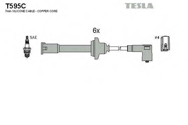 Комплект дротів запалення TESLA T595C