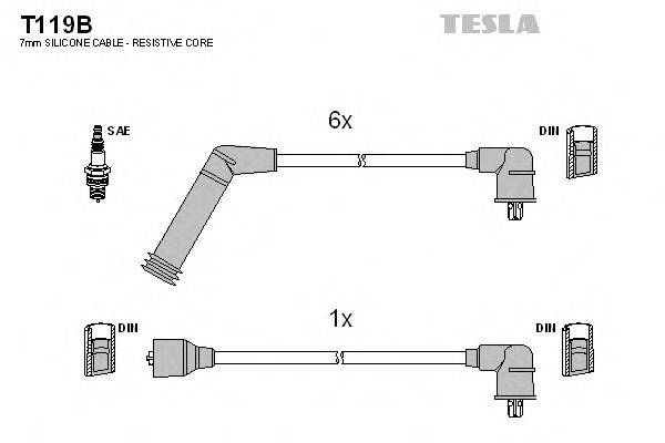 Комплект проводов зажигания TESLA T119B