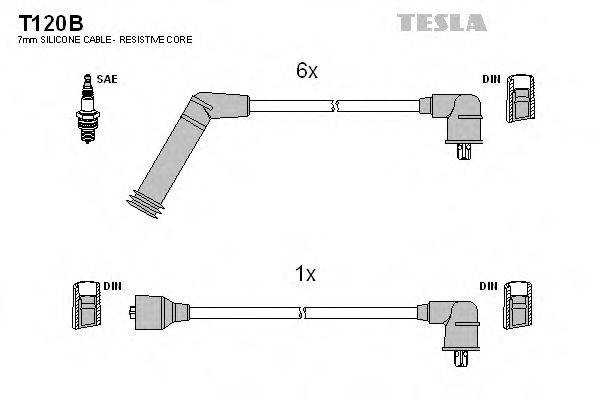 Комплект проводов зажигания TESLA T120B