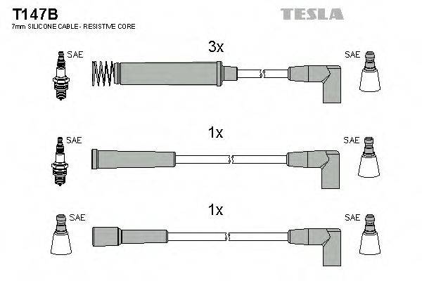 Комплект проводов зажигания TESLA T147B