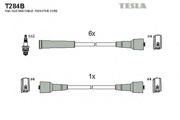 Комплект проводов зажигания TESLA T284B
