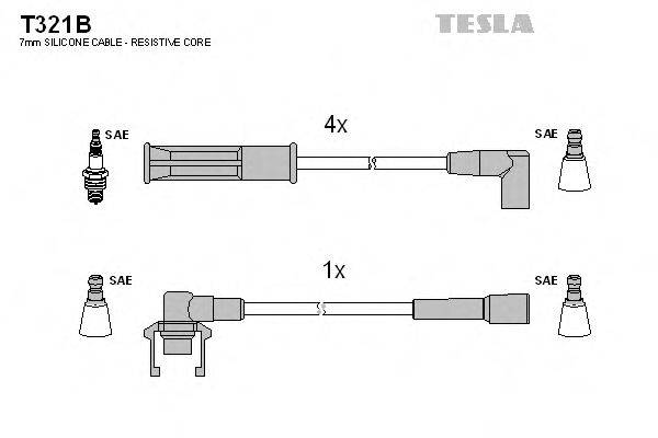 TESLA T321B Комплект проводов зажигания