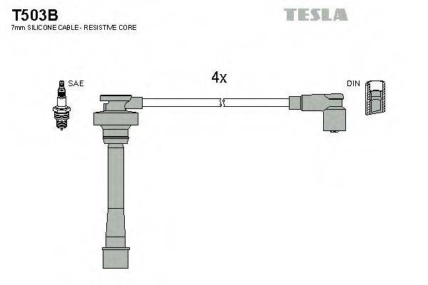 Комплект проводов зажигания TESLA T503B