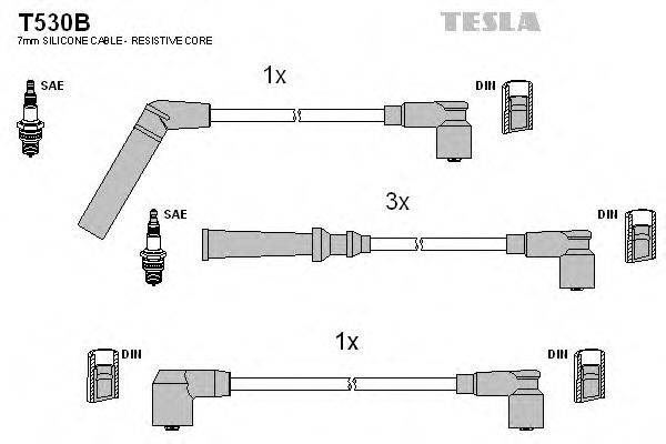 Комплект проводов зажигания TESLA T530B