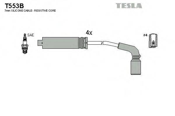 Комплект проводов зажигания TESLA T553B