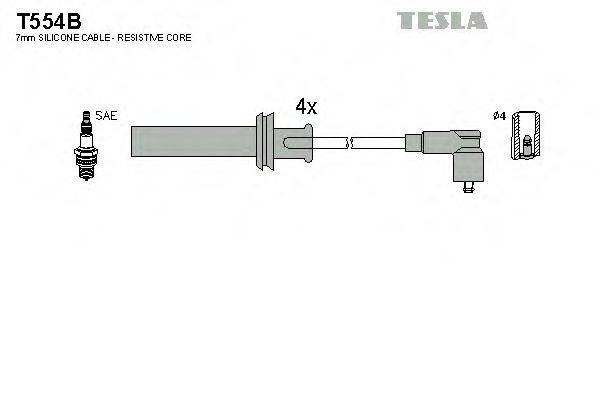 Комплект проводов зажигания TESLA T554B