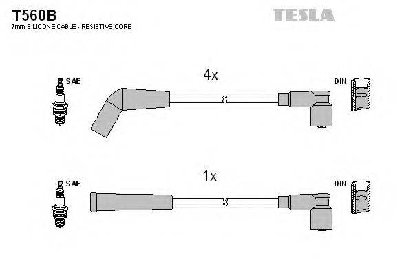 Комплект проводов зажигания TESLA T560B