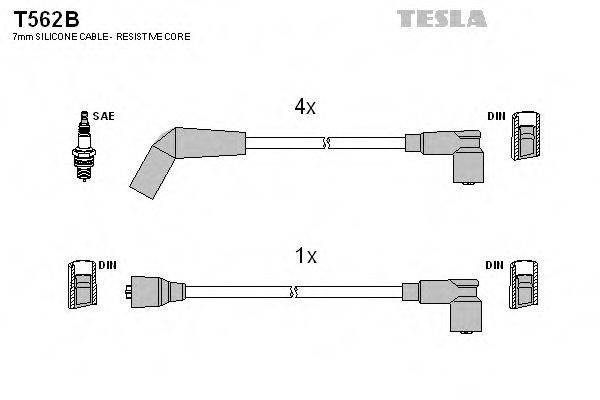 Комплект проводов зажигания TESLA T562B