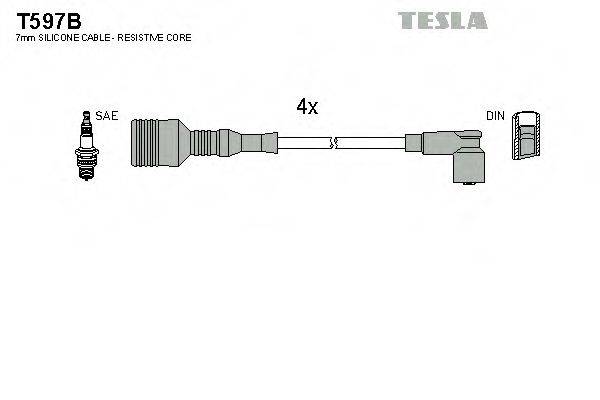 Комплект проводов зажигания TESLA T597B