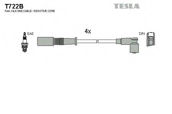 TESLA T722B Комплект проводов зажигания
